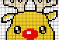 pixel art noel renne