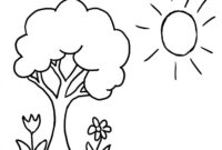 spring tree coloring pages spring tree coloring pages