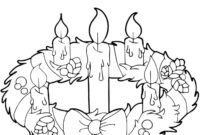 advent candles coloring page