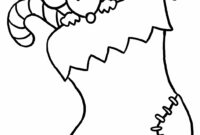 stocking coloring page stocking coloring page