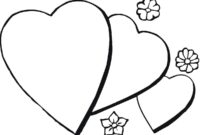 hearts and flowers coloring pages