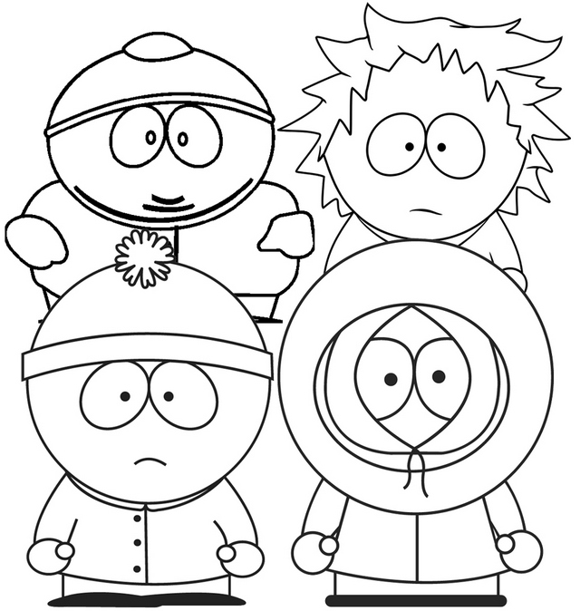 Nine-Funny South Park Coloring Pages for Kids - Coloring Pages