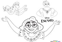 mirabel encanto coloring page mirabel encanto coloring page