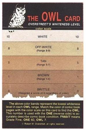 Comic Book Grading: Comic Book Color Chart