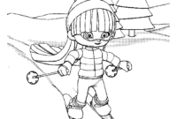 skiing coloring sheet skiing coloring sheet