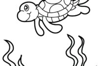 printable sea turtle coloring page