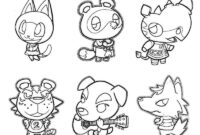cute animal crossing coloring page