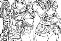 link coloring pages breath of the wild link coloring pages breath of the wild