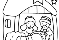 away in a manger coloring page