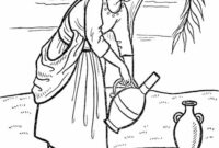 rebekah at the well coloring pages rebekah at the well coloring pages