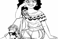 encanto door coloring page