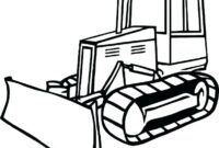 coloring page bulldozer