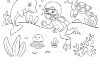 summer animal coloring pages