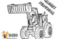 dessin de tracteur a colorier
