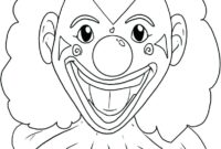 scary clown coloring pictures