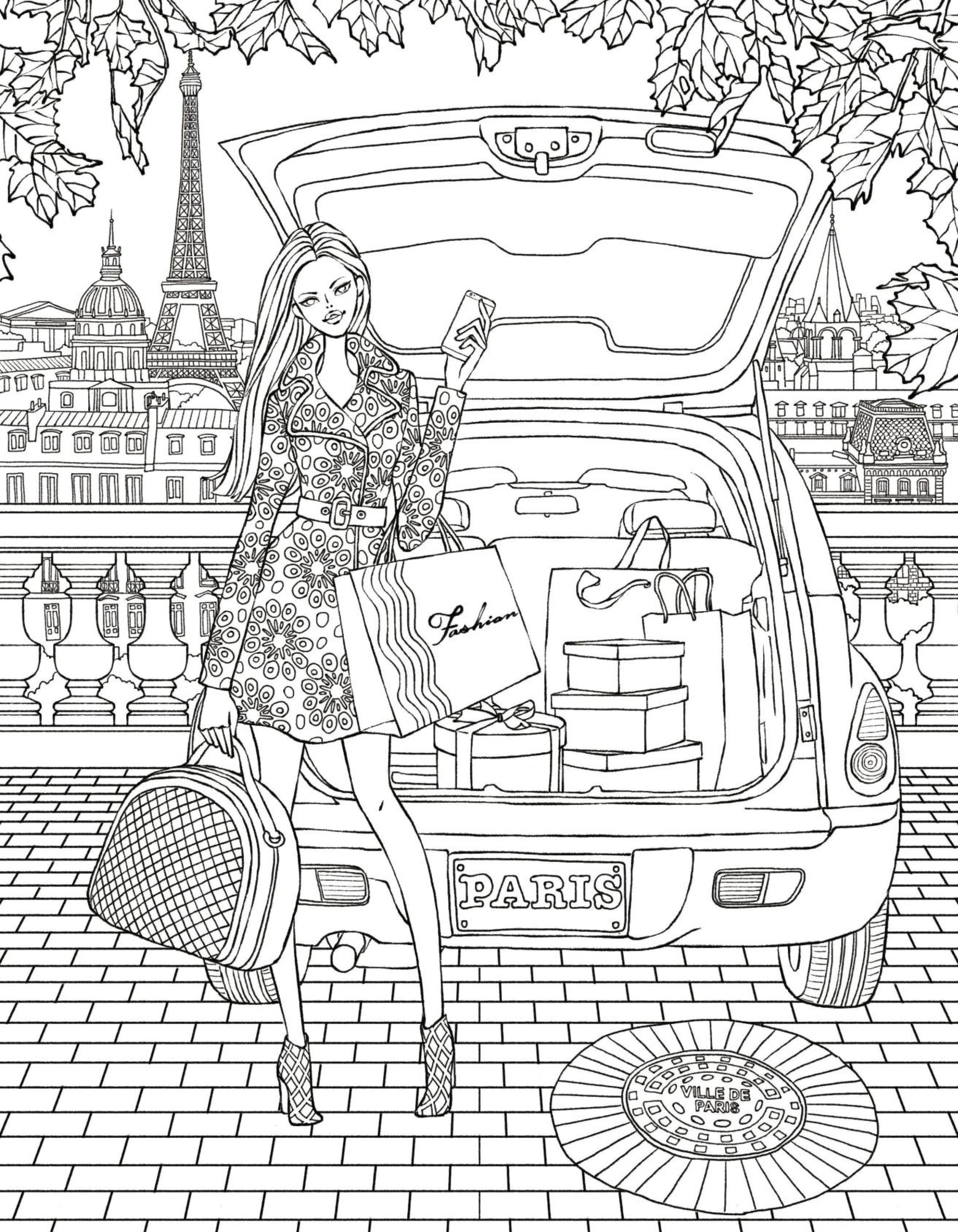 Paris colouring page | Zentangles ~ Adult Colouring | Pinterest | Adult