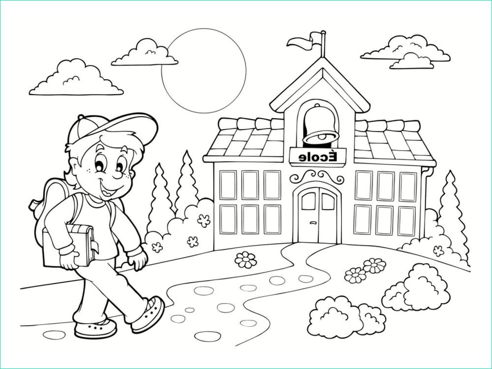 Ecole Dessin Inspirant Images Coloriage école 25 Modèles à Imprimer