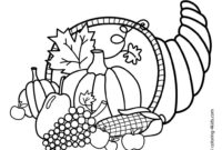 cornucopia coloring pages printable cornucopia coloring pages printable