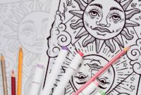 celestial sun and moon coloring pages