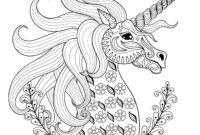 coloriage licorne kawaii mandala