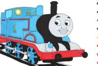 dessin de thomas le train
