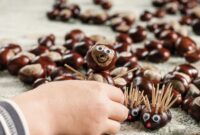 basteln mit kastanien kleinkinder