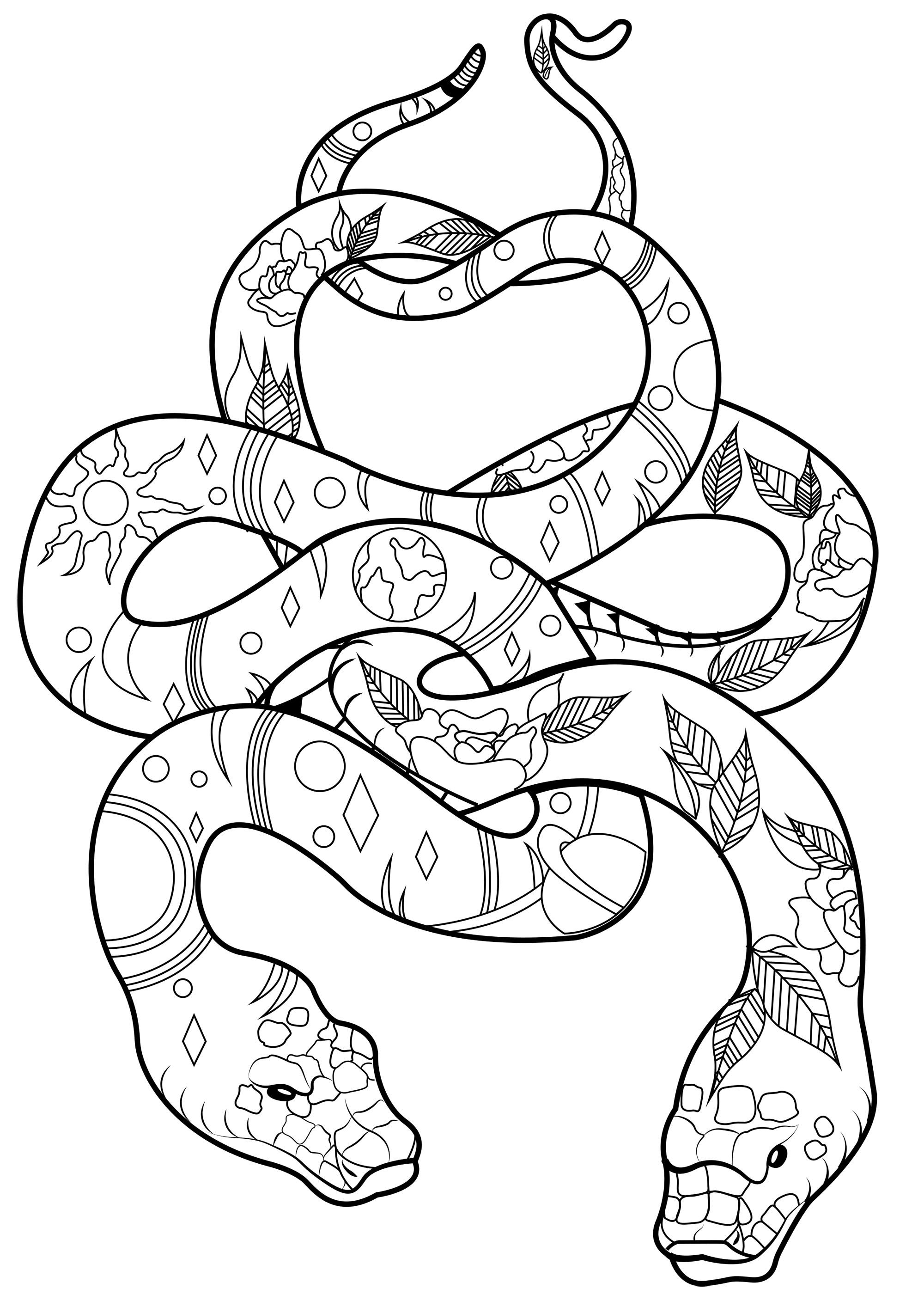 Printable Snake Coloring Pages - Printable Word Searches