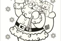 christmas santa coloring page christmas santa coloring page