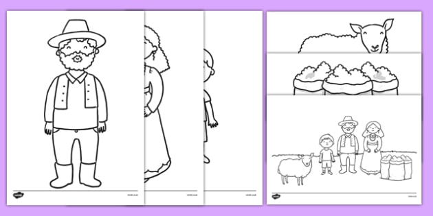 Baa Baa Black Sheep Colouring Pages