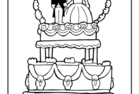 wedding cake coloring page wedding cake coloring page
