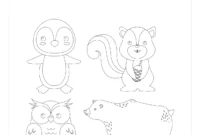 winter animals coloring page winter animals coloring page