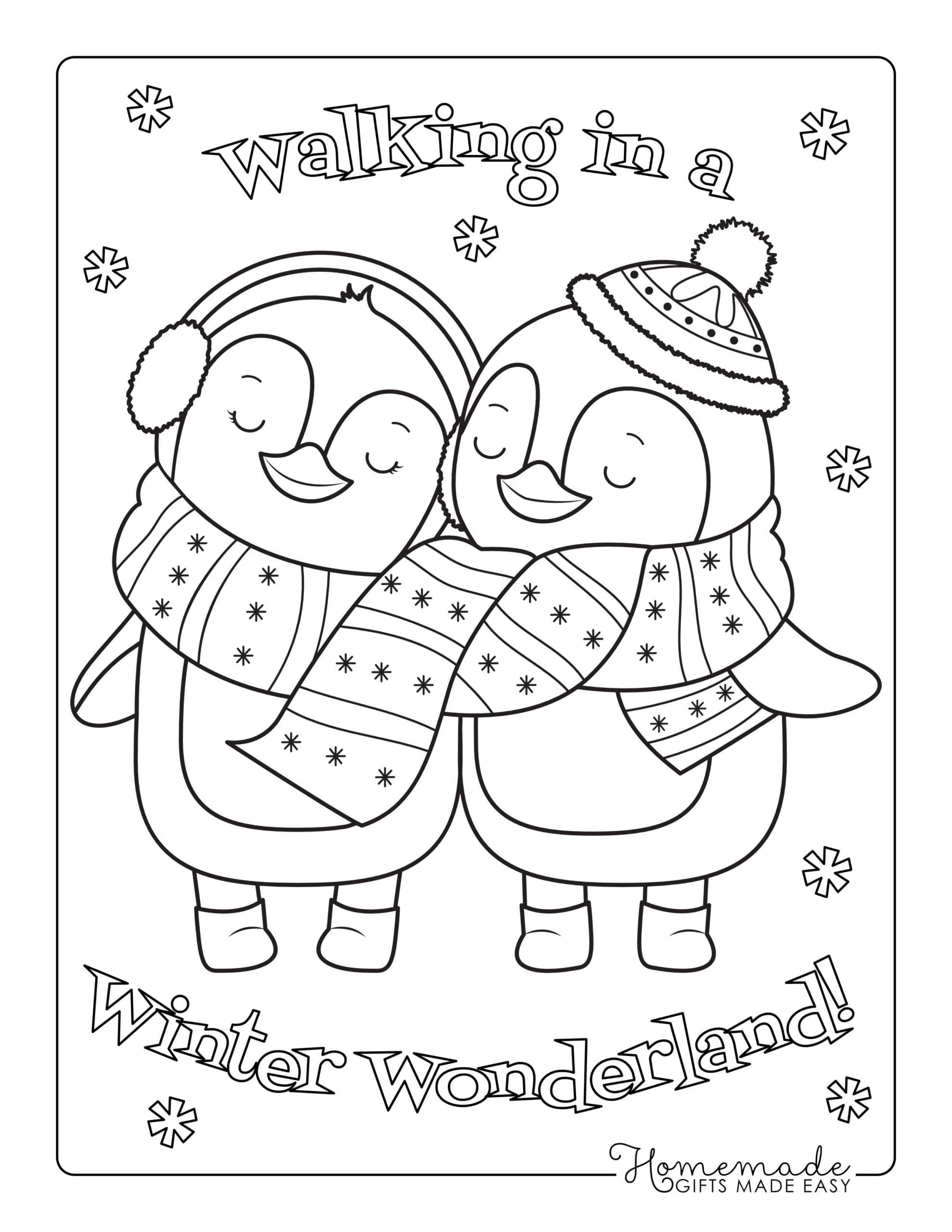Winter Season Coloring Page