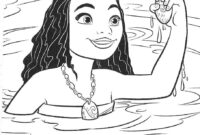 dessin a colorier facile vaiana