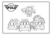 coloriage robocar poli a imprimer