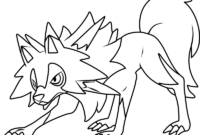 lycanroc coloring page