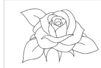 dessin a colorier facile rose