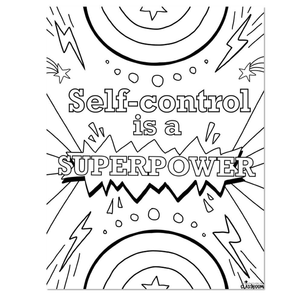 Free Self Discipline Coloring Pages