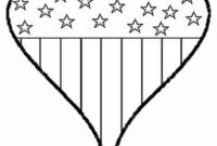 american flag heart coloring page american flag heart coloring page