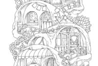 town coloring page