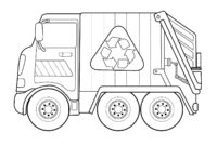 garbage truck coloring page pdf
