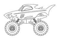 shark monster truck coloring pages shark monster truck coloring pages