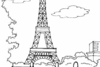 dessin a colorier facile tour eiffel