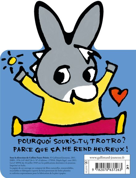 Livres illustrés Le sourire de Trotro, L'âne Trotro, livres carton