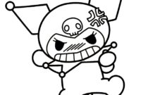 kuromi coloring page kuromi coloring page