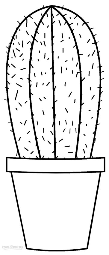 Printable Cactus Coloring Pages For Kids