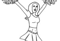 cheerleader color page cheerleader color page