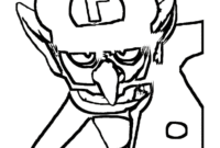 waluigi coloring page