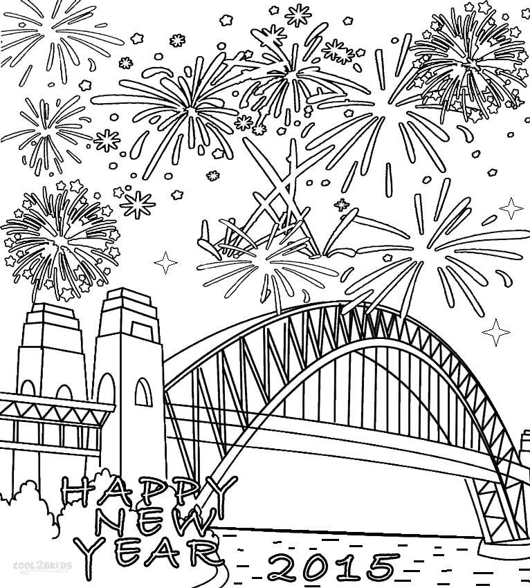 Printable Fireworks Coloring Pages For Kids