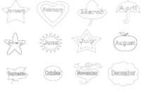 free printable months of the year coloring pages
