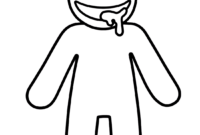 blue rainbow friends coloring page